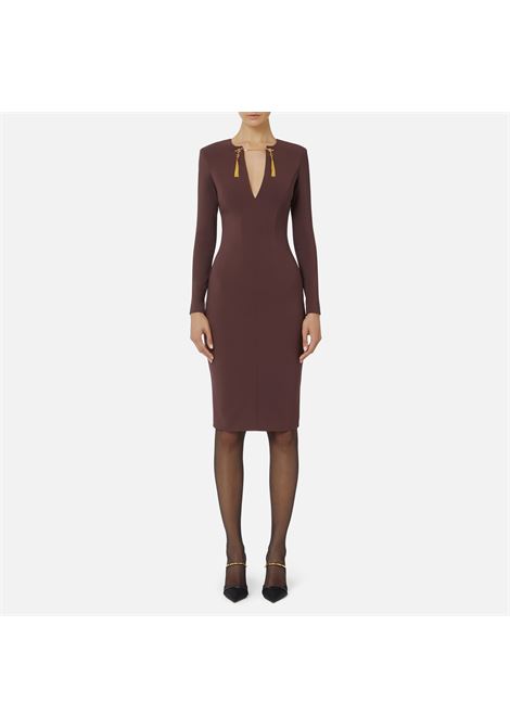 ABITO LONGHETTE CON CATENA GIOIELLO AL COLLO ELISABETTA FRANCHI | Abito | AB80557E2EA4